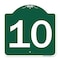 Signmission Designer Series Sign-Sign W/ Number 10, Green & White Aluminum Sign, 18" x 18", GW-1818-22912 A-DES-GW-1818-22912 - alternate 1